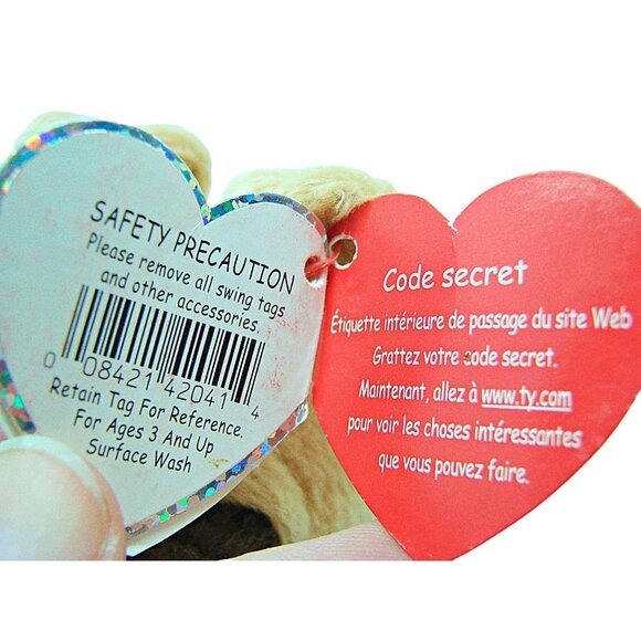 Ty Beanie Baby 2.0 Collection Cargo The Bull Dog 2008 Tan Animal Plush Toy 6x4" - Picture 3 of 12